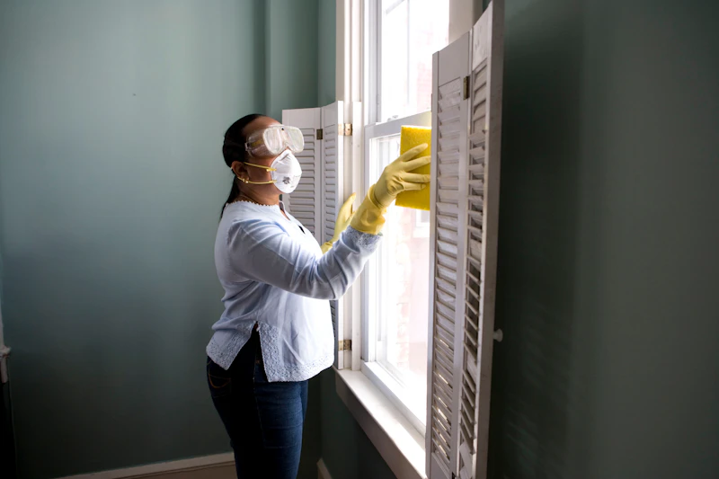 Modern office space after professional cleaning