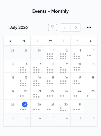 ServiceGrep scheduling calendar on mobile